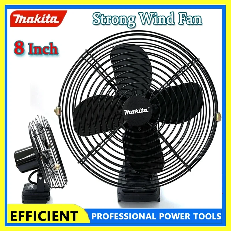 

Makita 8 Inches Wireless Camping Fan Camping Essentials Accessories High Speed Fan Outdoor Cordless for Picnic Tent Bedroom