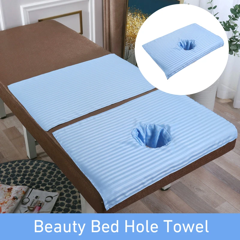 

5 Pcs Beauty Salon Massage Towel Beauty SPA Massage Table Face Towel With Hole Bed Bandana Pillow Towel Massage Bedside Towel