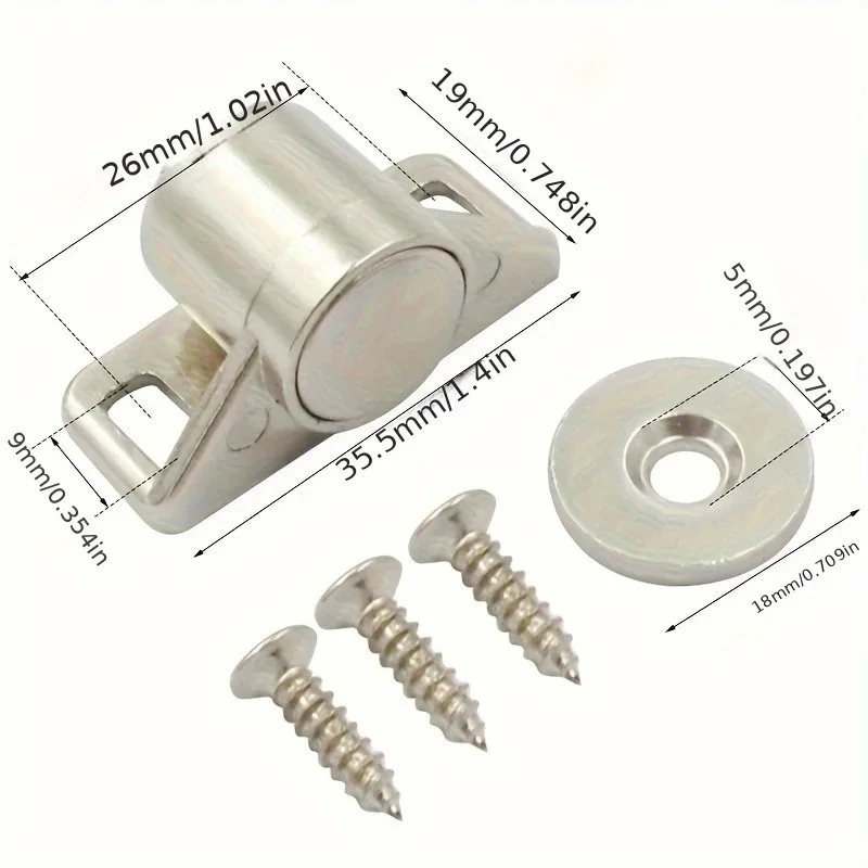 باب خزانة مغناطيسي يمسك خزانة رفيعة للغاية وأقرب سدادة الباب ملحقات الأجهزة والأثاث المنزلي #2