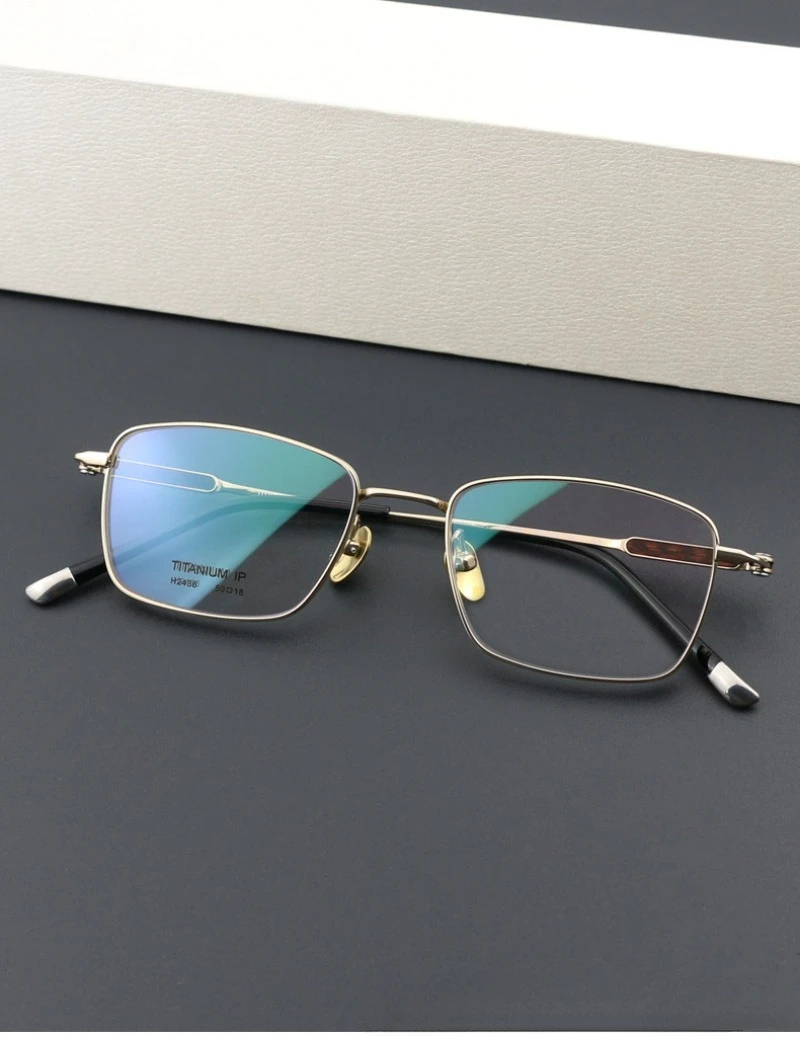 New Business Men's Titanium Glasses H2436 High-quality Eyewear Oculos Prescription Women Spectacles Frame Reading Blue Light