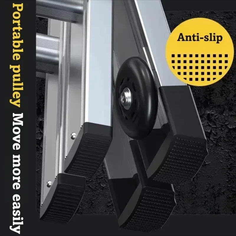 Aluminum Alloy Telescopic Ladder Multifunctional Herringbone Design for Household and Engineering Applications