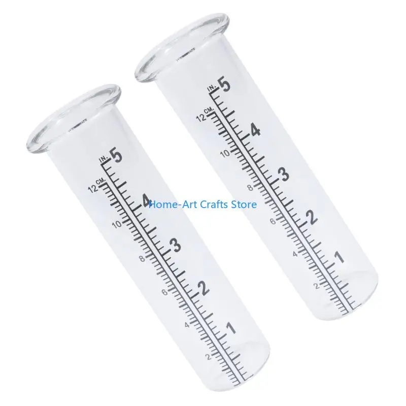 Y3NA 2.2cm Diameter Rain Gauges with Glass Tube Easy to Read Scale in Both Inch and Millimeters Rain Gauges Outdoor