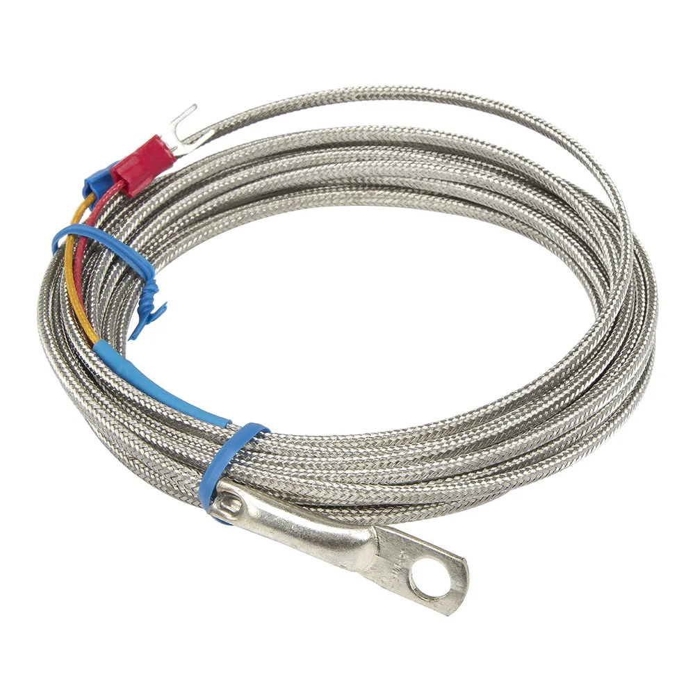 FTARR02 K E J type 4m metal screening cable 6mm diameter hole ring head thermocouple temperature sensor