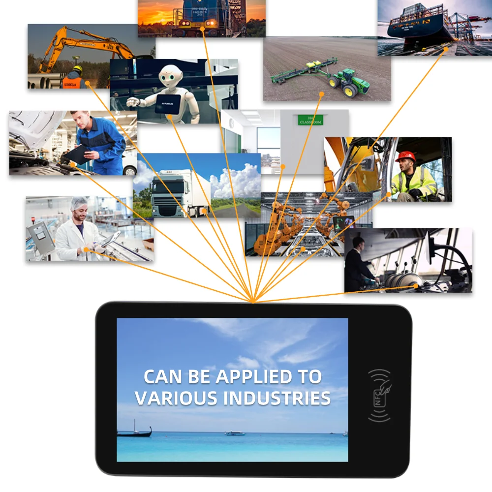 OEM K101 Android All-In-One Panel PC Waterproof IP65 Octa Core LF RFID RS232 Port 6GB Industrial Touch Screen rugged tablet