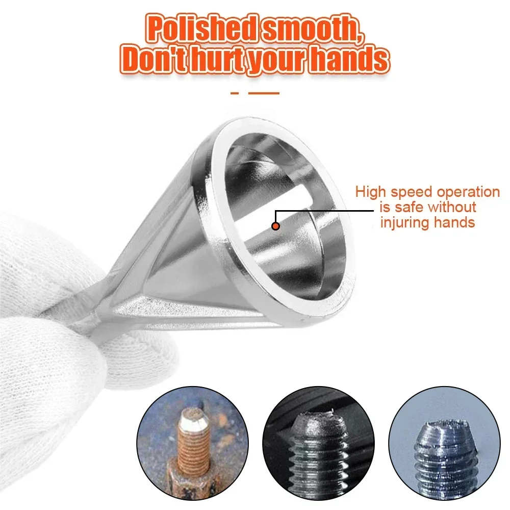 5pcs Deburring External Chamfer Tool Stainless Steel Remove Deburring Tool for Metal Screw Fast Remove Drilling Accessorie Black