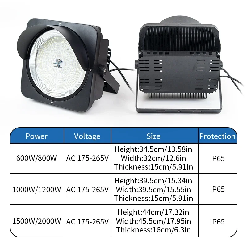 Wholesale 1000W High Power LED Stadium Floodlight Energy-Saving IP65 Rated Manufacturer Direct