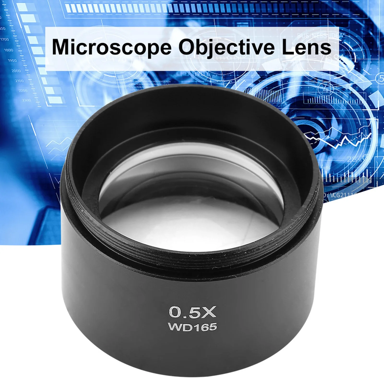Objectif de microscope stéréo auxiliaire KP-0.5X pour microscope vidéo industriel, objectif auxiliaire de montage 48 mm