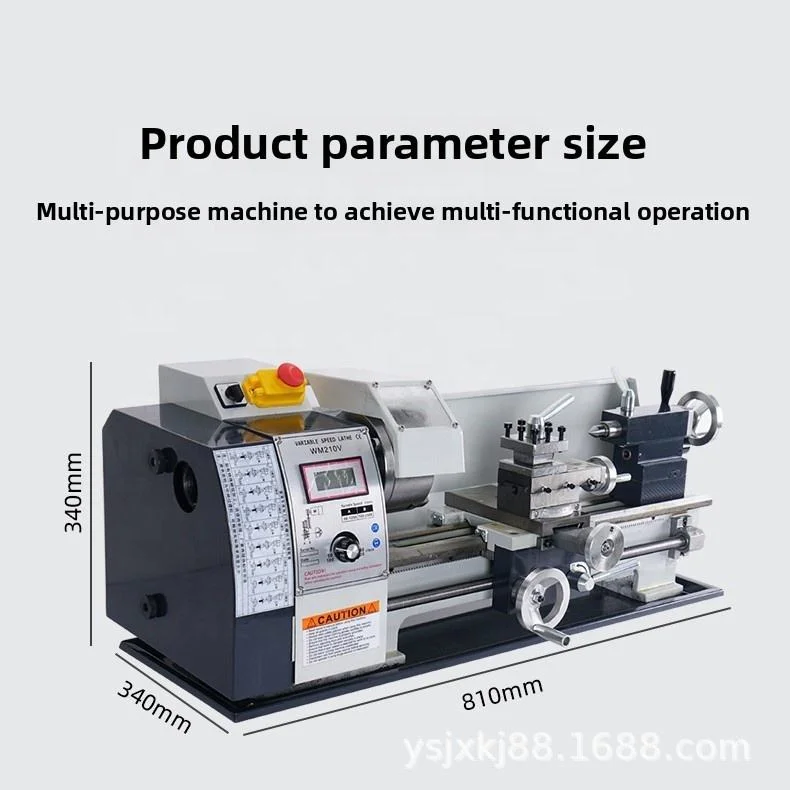 Multifunctional Flat Bed Lathe Industrial Household 220V Woodworking Metal Micro Precision Machining Machinery New Lathe