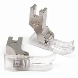 2PC Industrial Sewing Machine Flat Plastic Presser Foot MT-18 Wear-Resistant Plastic Plate Presser Foot Sewing Accessories Tool