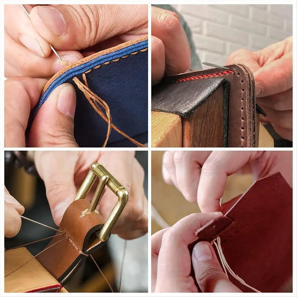 *مجموعة خياطة إصلاح المفروشات CLOS، طقم خياطة جلدي مع خرامة خياطة، طقم خياطة عالي التحمل مع إبر خياطة