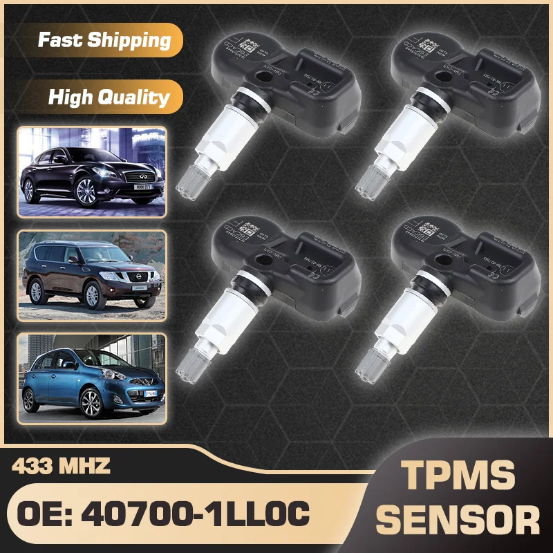 

Car Tire Pressure Sensor TPMS For Infiniti M35H M30D 2010-2013 Nissan Patrol 2010 Nissan Micra 2013-2014 433 MHz 40700-1LL0C