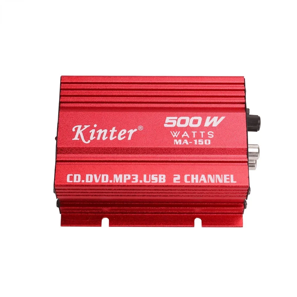MA-150 Mini 2 Channel Car Audio Amplifier DC12V Aluminum Shell HiFi Stereo Power Amp For Vehicle Replacement Accessory