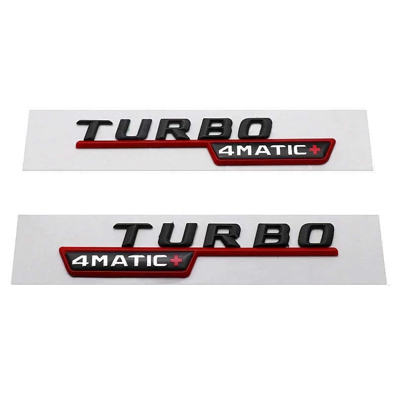 

2Pcs Car Body Side Sticker Rear Trunk Badge for Mercedes Benz TURBO 4MATIC 14-16 Emblem W213 W204 W205 W111 W176 CLK GLS G63