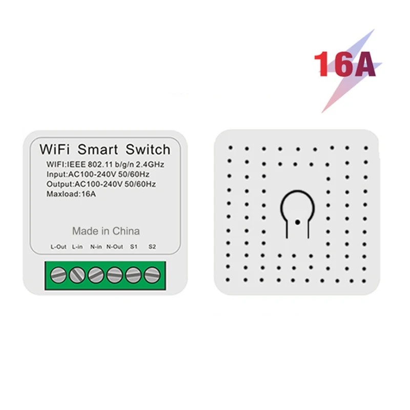 For Matter 16A Smart Wifi Switch One Open Dual Control Control Switches Mini Smart Breaker Voice Control Work With