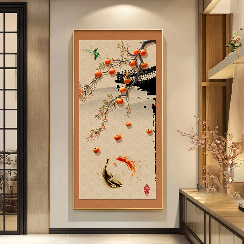 

Пермианы, показывают вход, украшенные высококачественными фресками, висит на конце рыбы, коридор и прихожая, настенный светильник, светодиодный