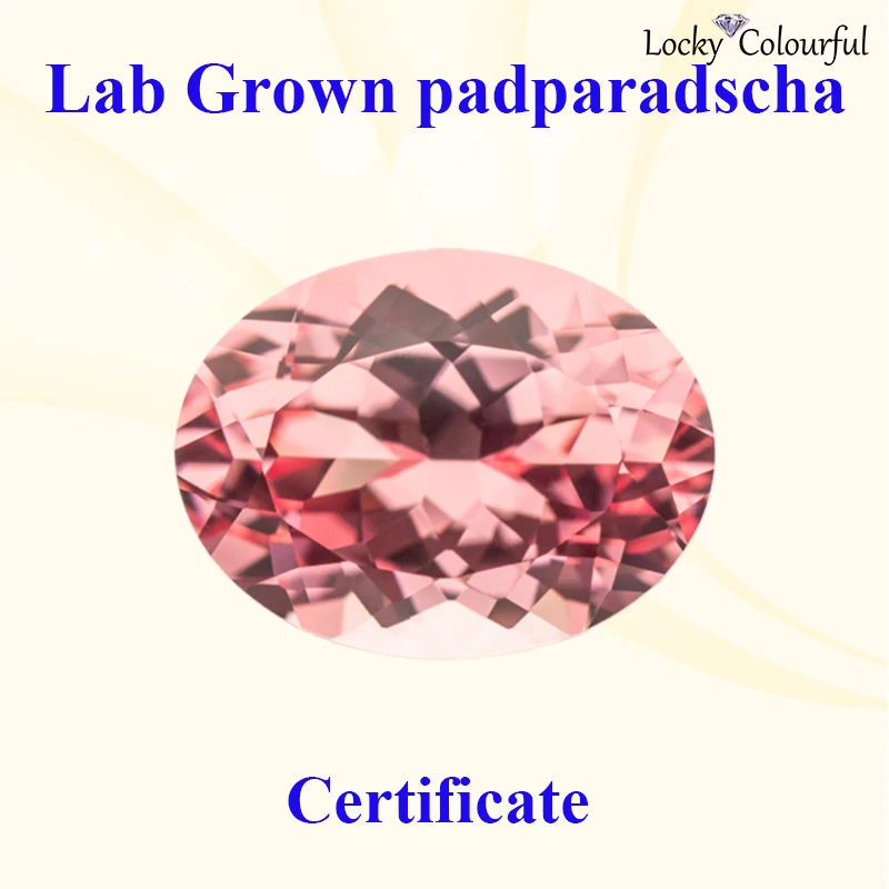 

Lab Grown Padparadscha Oval Shape Red Lotus Color CharmS Selectable AGL Certificate Beads for DIY Jewelry Making Ring Materials