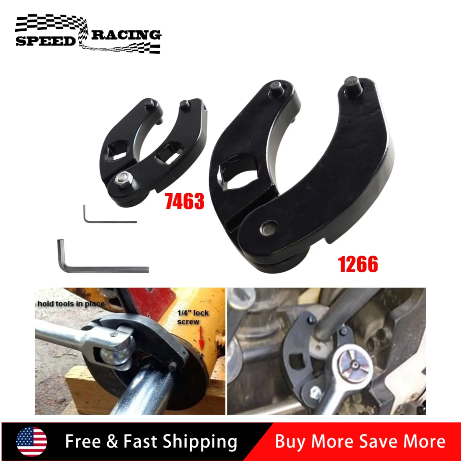 고품질 금속 조절식 글랜드 너트 스패너 렌치 도구 세트 2개 (유압 실린더용) 1266 대형 & 7463 소형 XLB-1046A