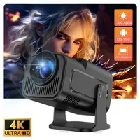 HY320 Mini Projector Newly Native 720P Android 11 4K 300ANSI Wifi6 BT5.0 Home Outdoor 180° Rotable Projector HY320 MINI