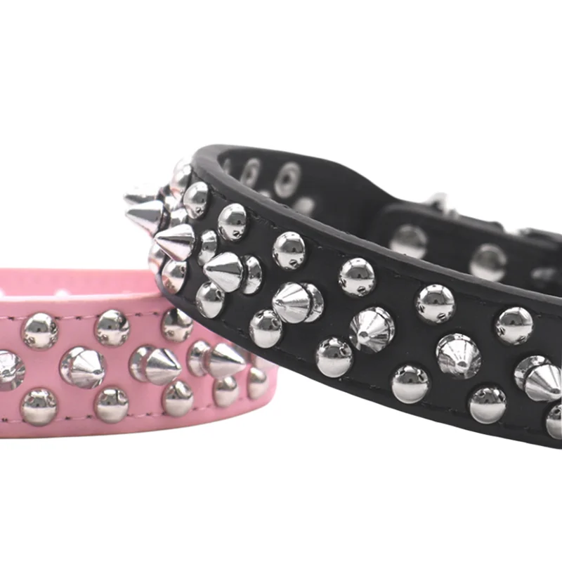 Adjustable Studded Dog Collar For Medium And Large Dogs Punk Style_voghion.com