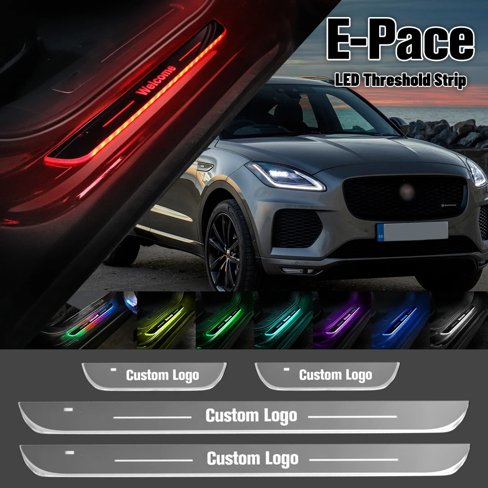 

For Jaguar E-Pace E Pace X540 2017-2023 Car Door Sill Light Customized Logo LED Welcome Threshold Pedal Lamp Accessories