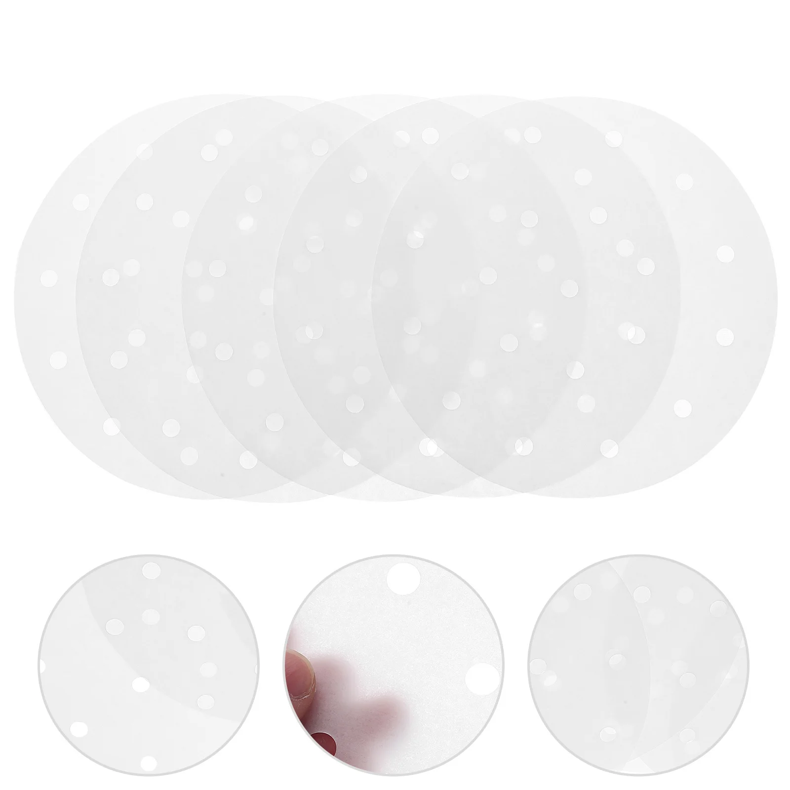 

500Pcs Air Fryer Liner Nonstick Baking Paper .5inches Oil Absorbent for Steaming Baking Desserts Weddings Birthdays