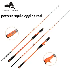 Carbon Fiber 2 Section Saltwater Fishing Rod 1.35m-1.8m Titanium Tip Egi Squid Octopus Jigging Spinning Casting Boat Rod EVA Han