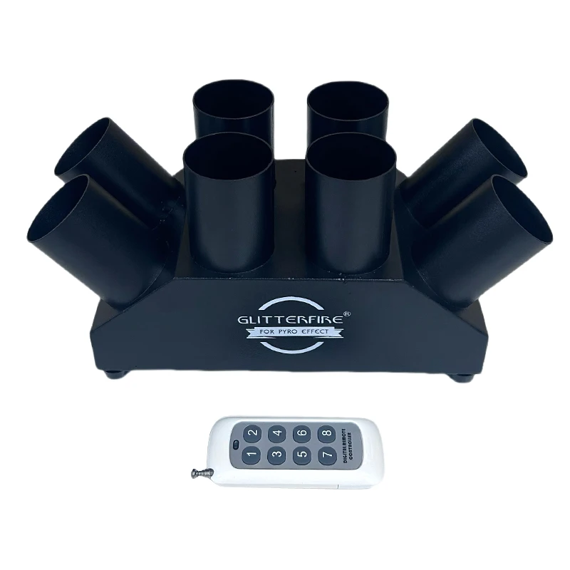 8 Channel Fan Shape Remote Control Cold Fountain Machine Party Equipment