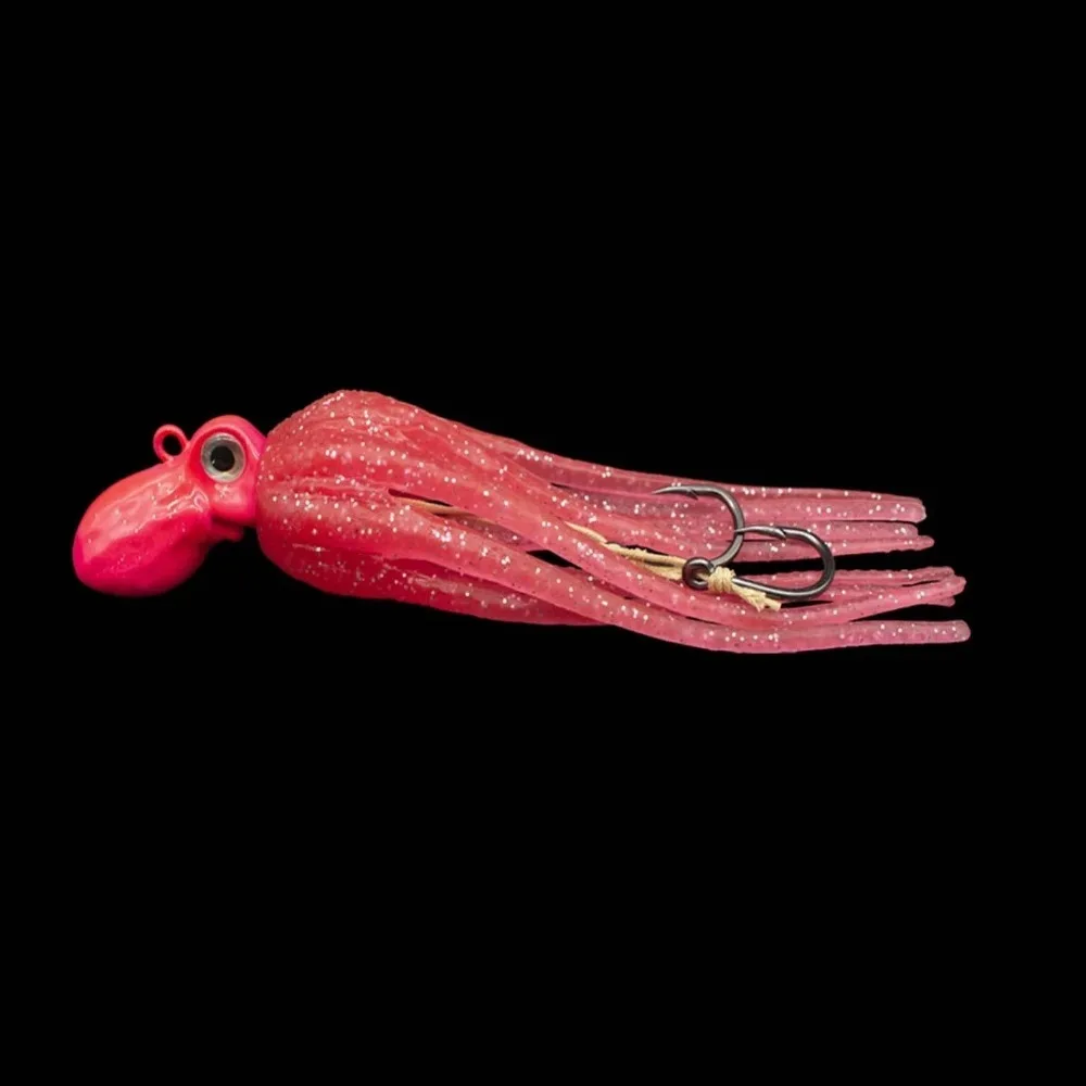 100g Octopus Squid Skirt Bait Colorful Copper Head Big Game Fishing Lure 200g With Hook Squid Skirt Bait With Hook Trolling