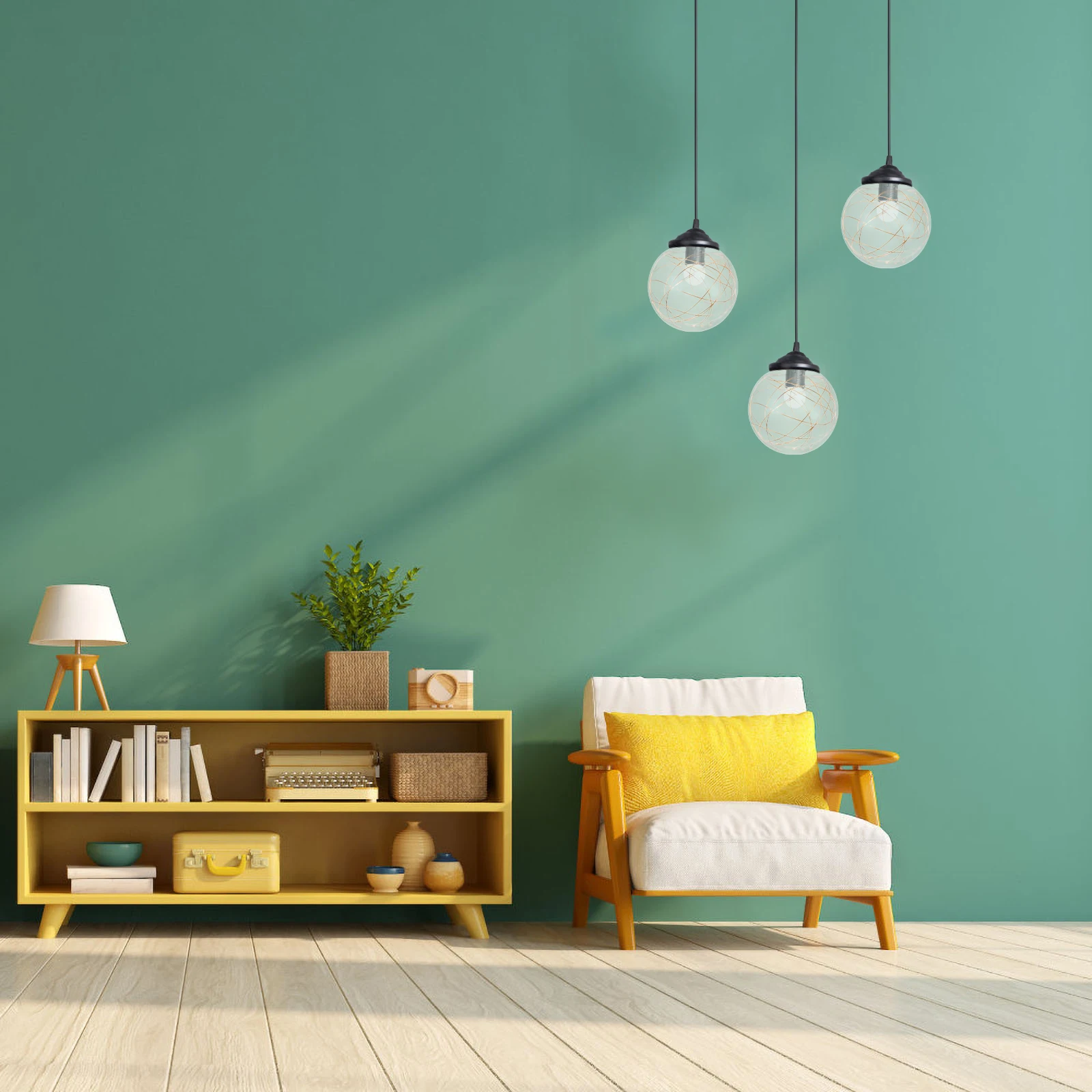 

Decorative Glass Lampshade Replacement Globe Lamp Shade for Bedroom Living Room Ceiling Light Wire Design Glass Lampshade