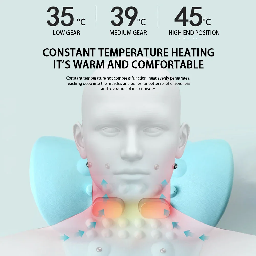 성인용 경추 마사지기 경추 복구 견인 휴대용 목과 머리 지압 마사지 베개