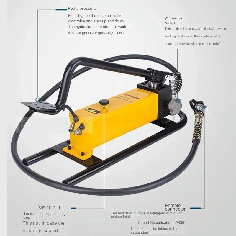 CP-700D hand-operated hydraulic pump, hydraulic foot pedal pump, ultra-high pressure hydraulic pump station