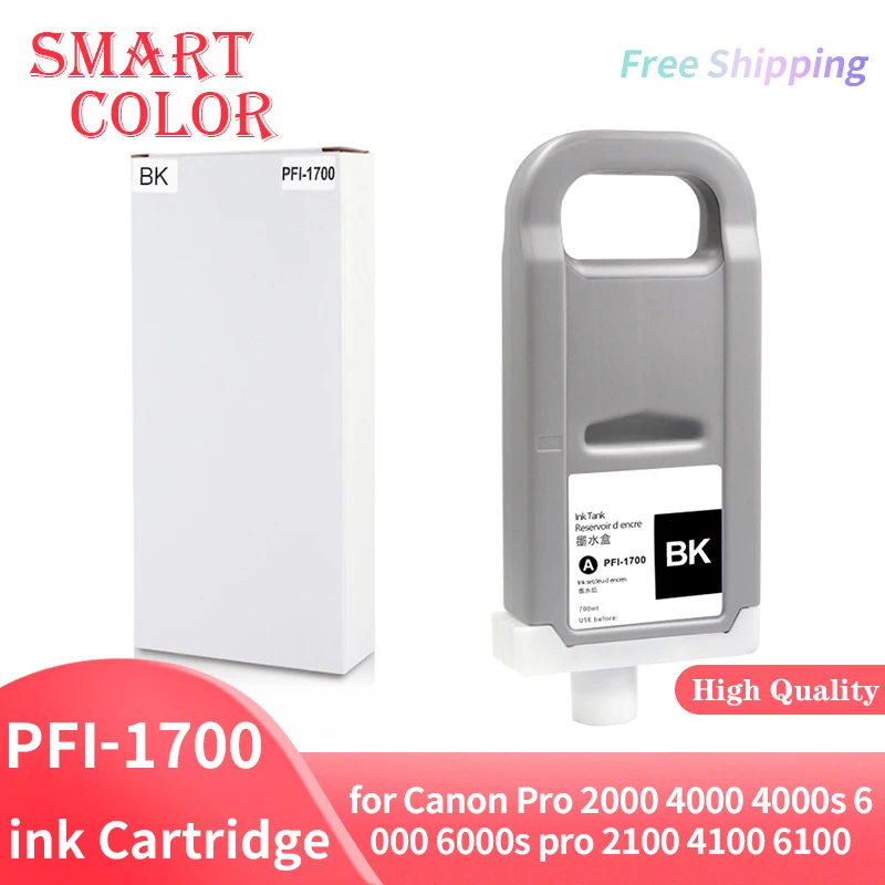 12Color PFI-1700 PFI1700 compatible ink cartridge for Canon Pro 2000 4000 4000s 6000 6000s pro 2100 4100 6100 with pigment ink