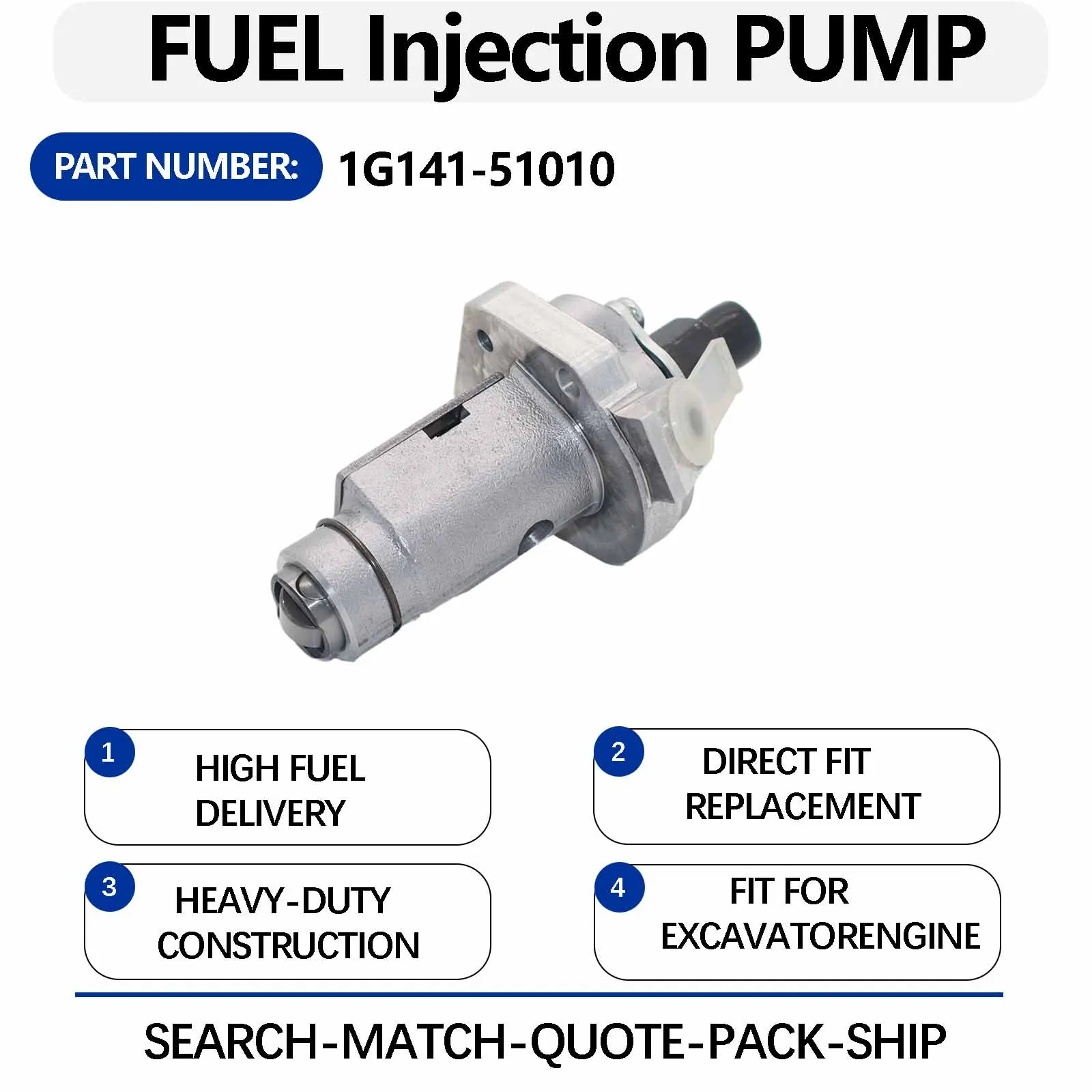 1G141-51012 1G141-51013 Fuel Injection Pump For Kubota Engine OC95