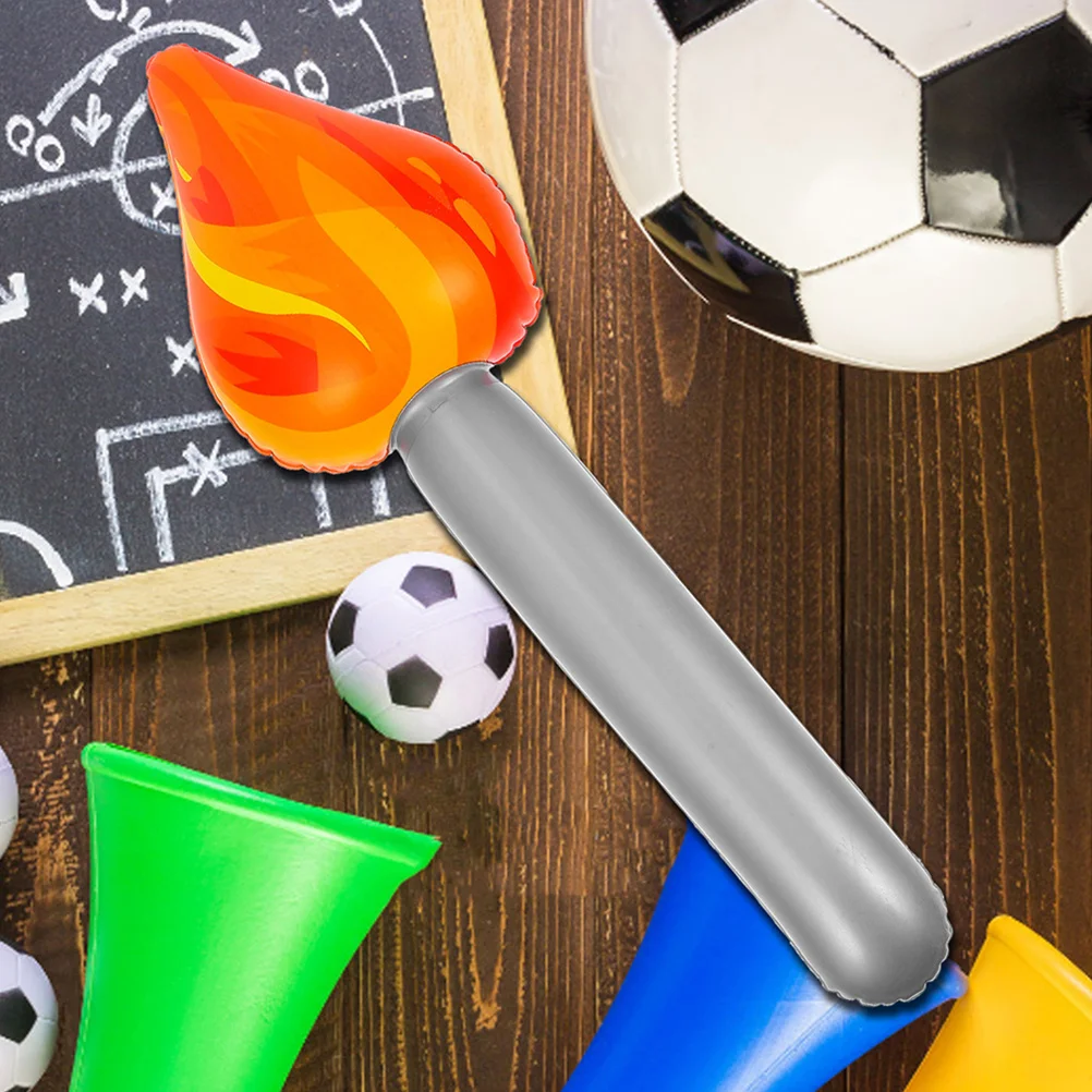 

3Pcs Inflatable Torch Artificial Rubber Torch for Sports Game Performance Party Favor Photo Prop Performance Inflatable Toy