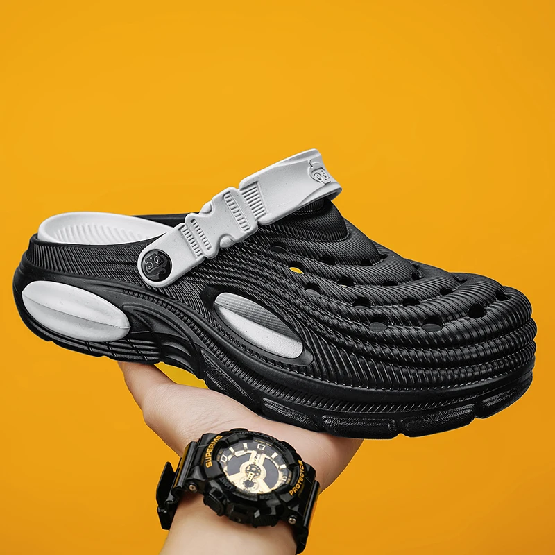 Plus Size 47 Summer Men Sandals Clogs Outdoor Garden Clogs Hole Shoes Male Casual Shoes Water Shoes Comfort Home Soft Slippers image 3