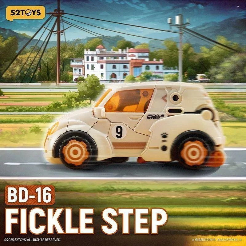 52toys 비스트 박스 피규어 Bd-16 흔들리는 단계 고양이-자동차 변환 액션 피규어 모델 변형 로봇 Collectible Toy
