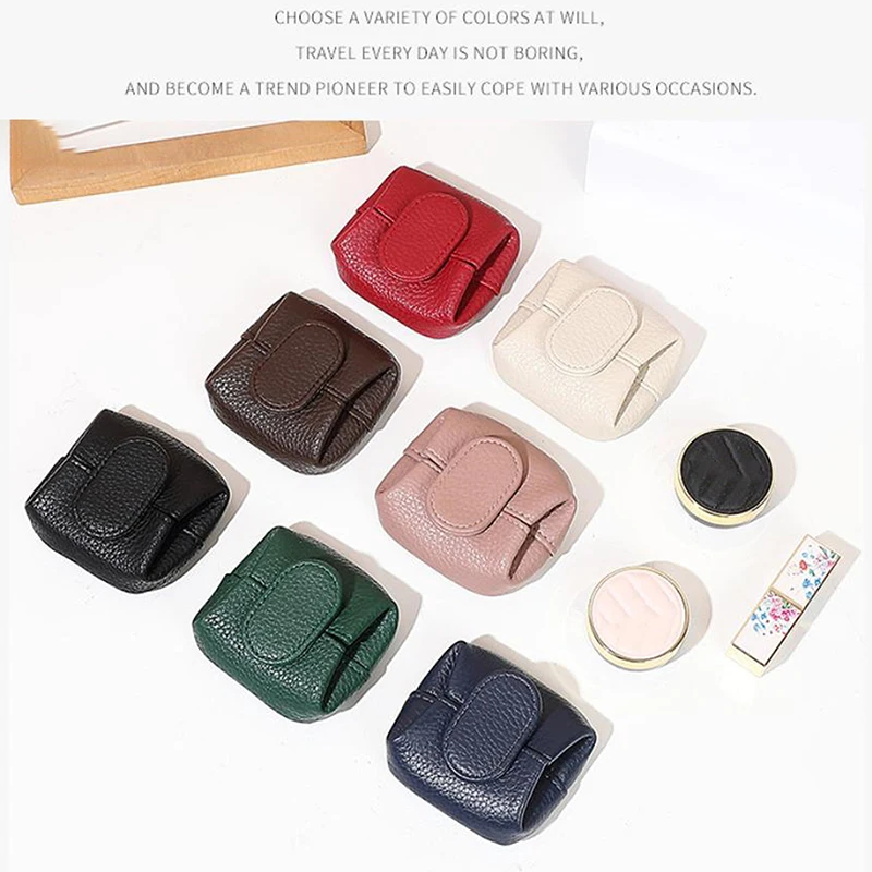 الصلبة اللون البسيطة عملة تخزين محفظة جلدية تغيير المحفظة للنساء مشبك مفتاح سماعة حقيبة التخزين للتسوق الصادرة #1