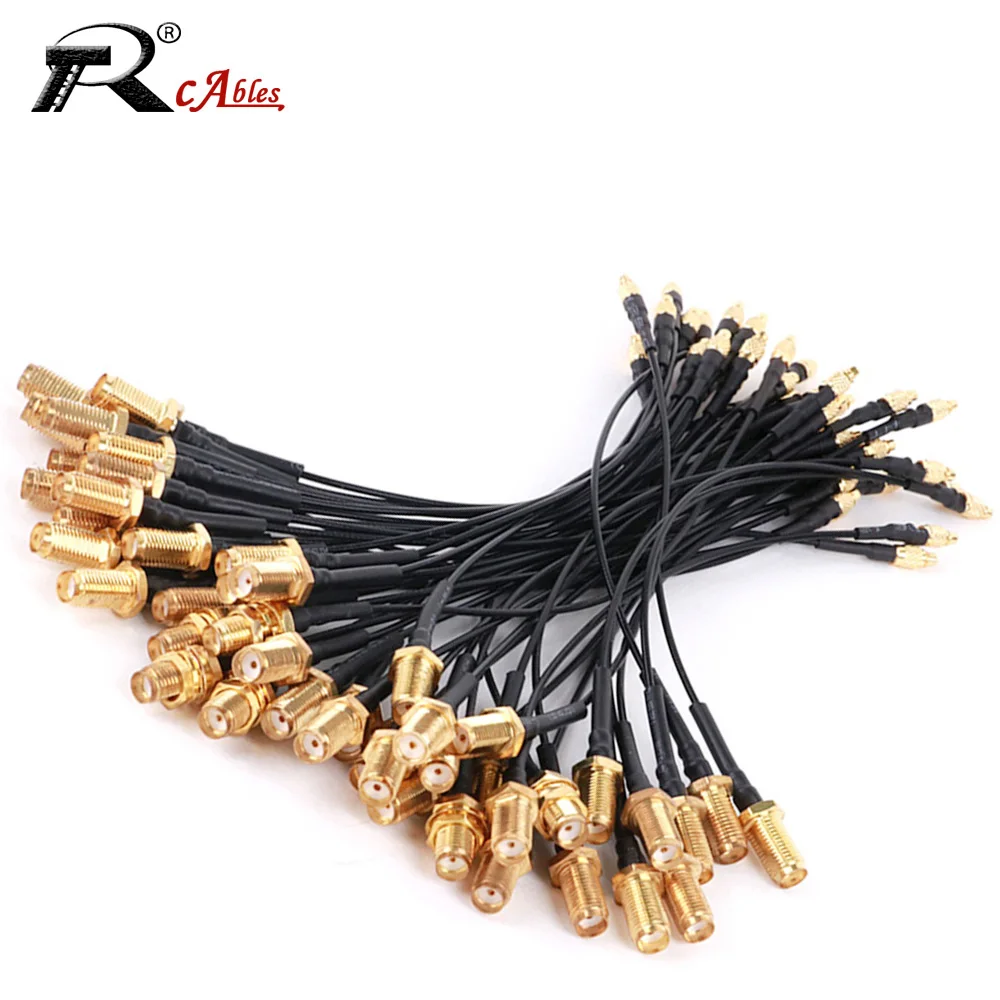 

1PCS RP-SMA Female to MMCX Male Bulkhead FPV Antenna Adapter 1.37 RF Coaxial Extension Jumper Cable for PandaRC RC Drone Part