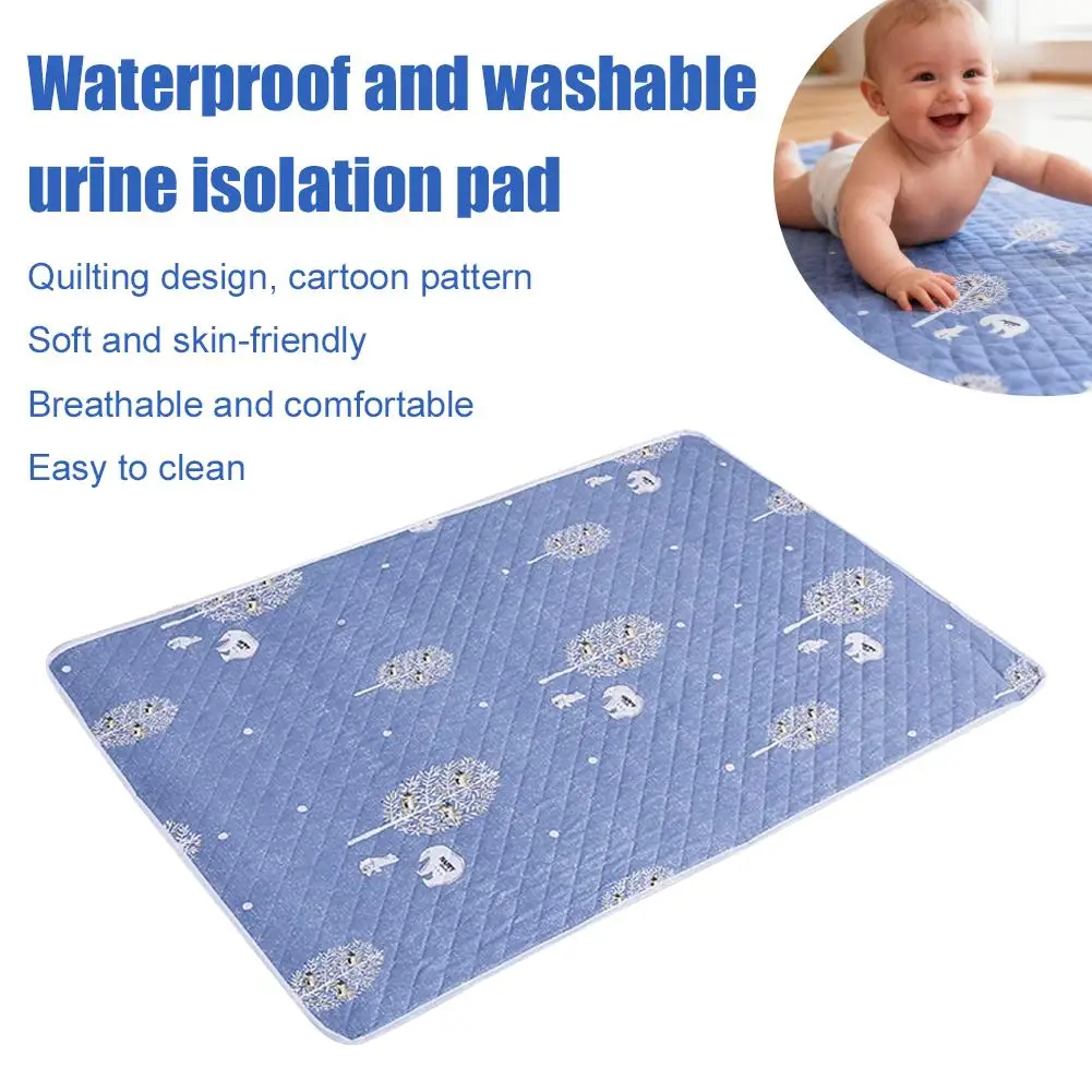 Waterproof And Washable Diaper Pad Bed Care Pad For Baby Cute Cartoon Bed Protector Diaper Bedding Comfortable Breathable