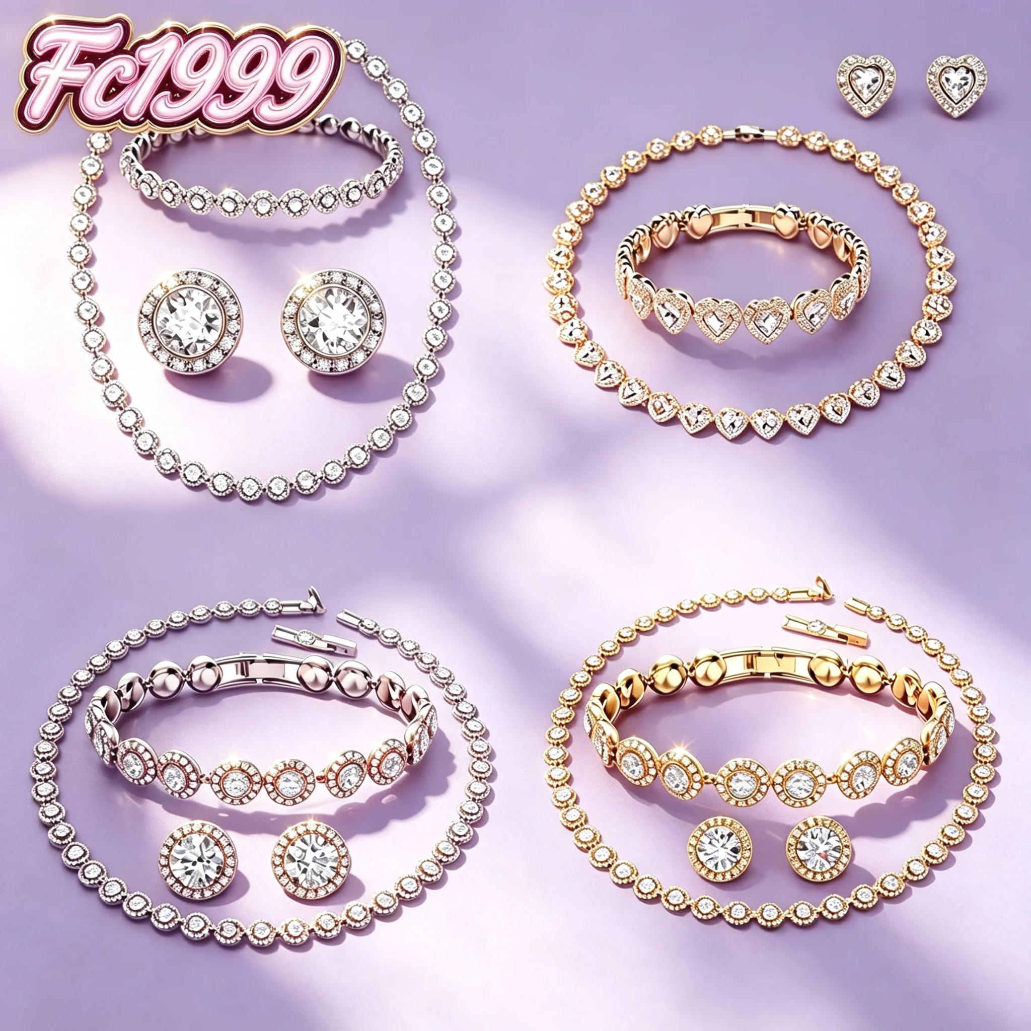2026 New Hot Selling High-end Design Necklace Pendant Earrings Bracelet Jewelry Set Exquisite Luxury Simple and Generous Gift