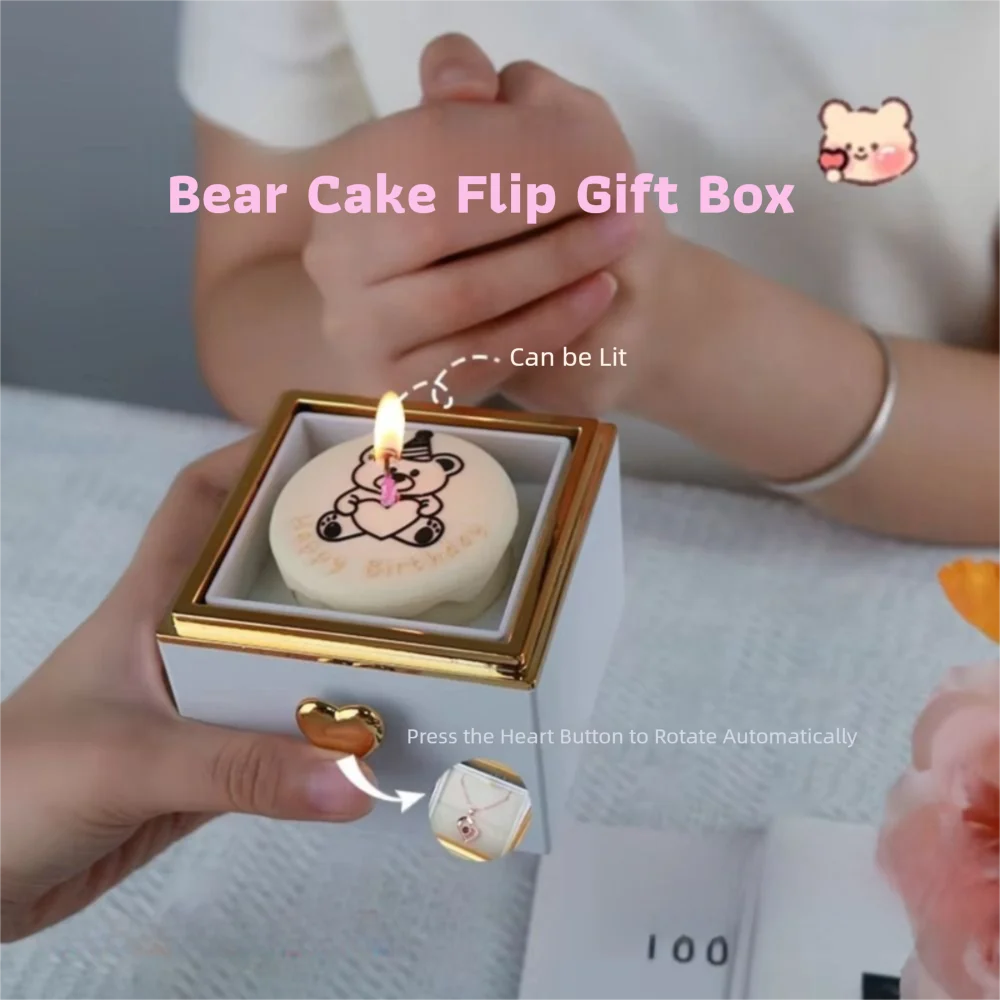 Candle Surprise - Automatische Flip Bear Flip Ring Box