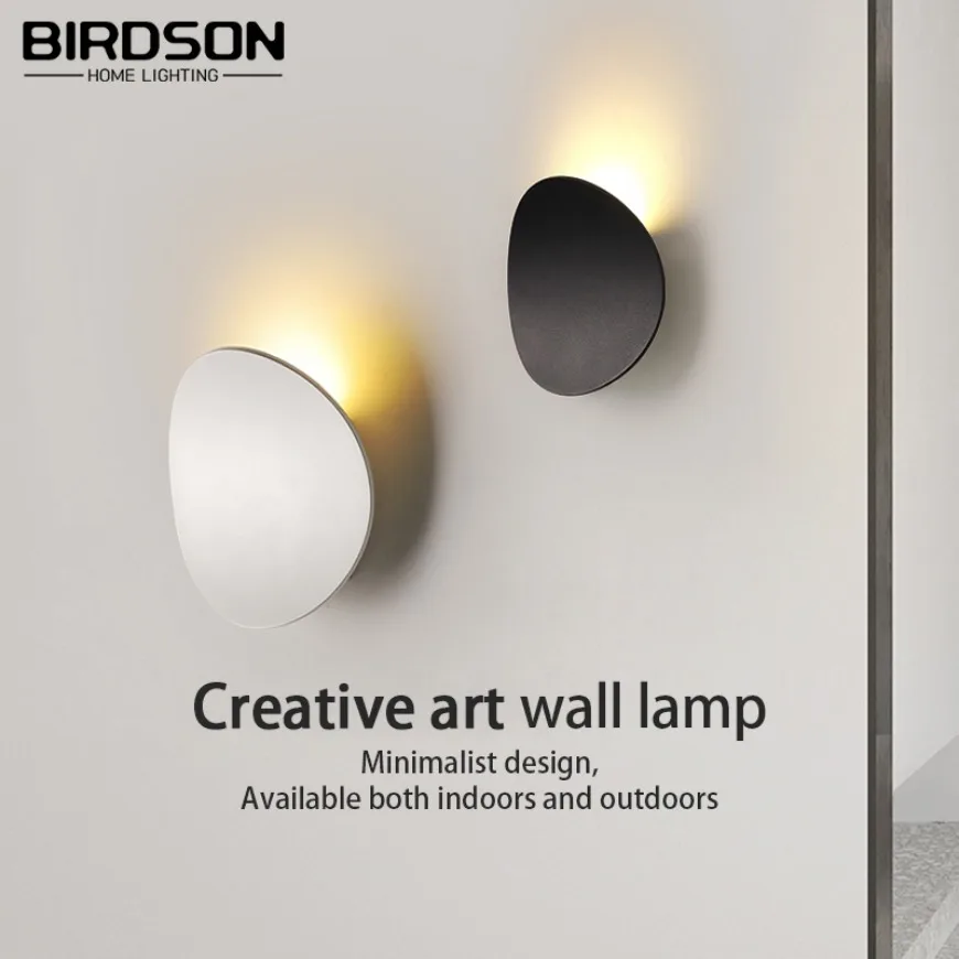 

Modern LED Wall Lamp Indoor and Outdoor IP65 Waterproof Black and White Minimalist Aluminum Alloy Wall Lamp Foyer Garden Lamp