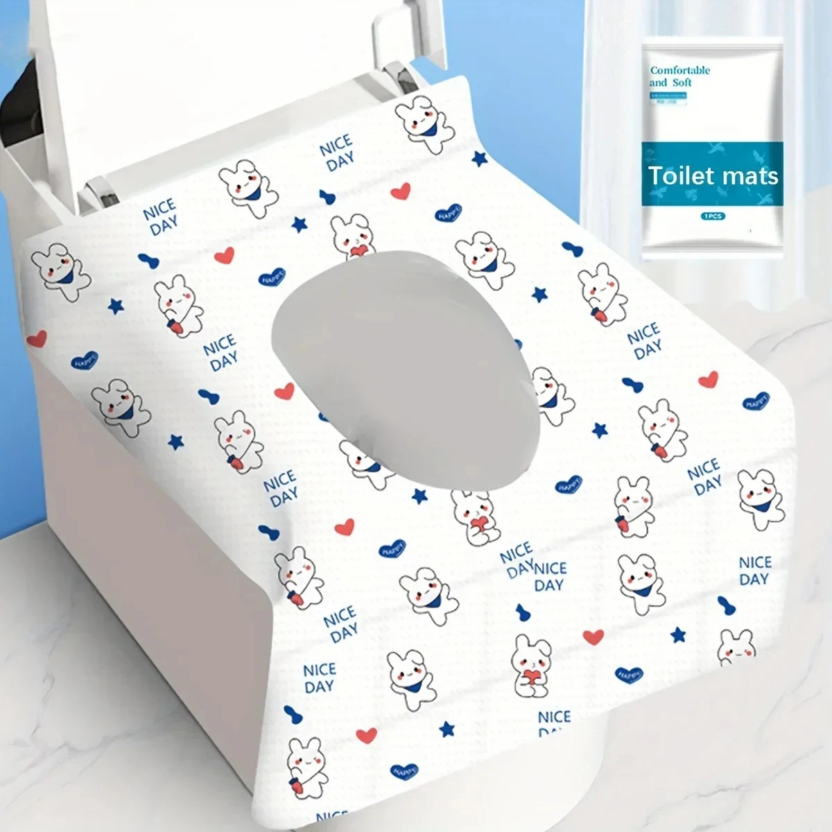 

10/20/50PCS Portable Disposable Toilet Seat Cushion for Travel Hotels Dirt and Bacteria Resistant Waterproof Seat Cushion Paper