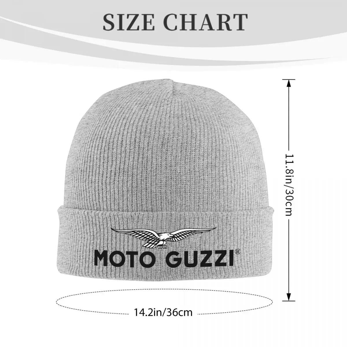 Guzzi Motorcycles Moto MOTOR Knitted Caps for Women Men Skullies Beanies Winter Hats Crochet Melon Cap