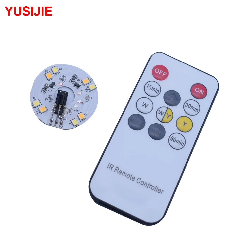 YSJ-462 lighting LED circuit board three-color stepless dimming button switching lighting remote control timing light board