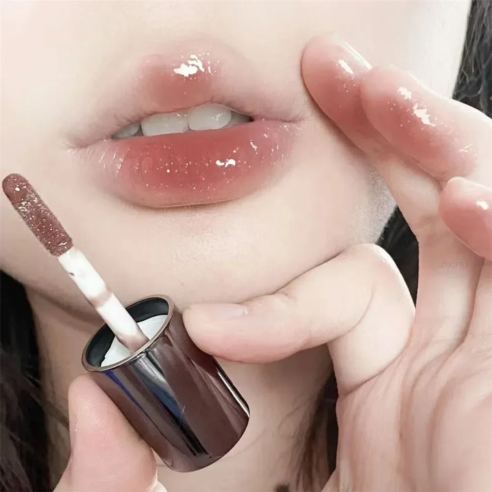 Brilhante diamante brilho labial hidratante água lábio esmalte de longa duração nutre lábios plumper lábios matiz lábios óleo maquiagem