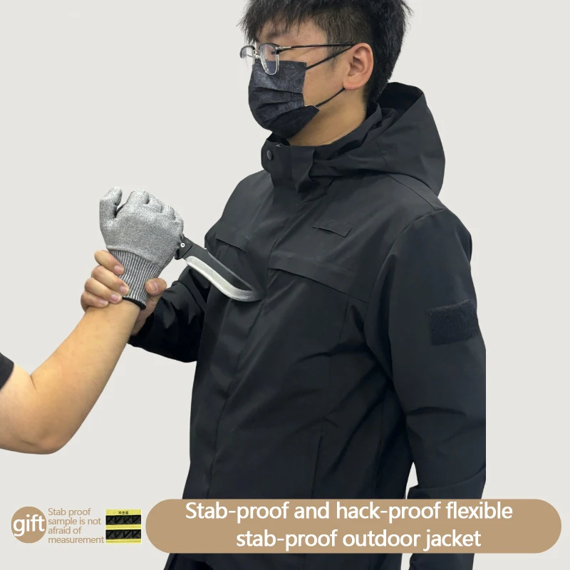 Carbon fiber concealed flexible daily commute cut-resistant protective hardshell Outdoor jacket