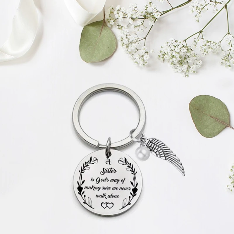 Best Friends Circular  Keychain 