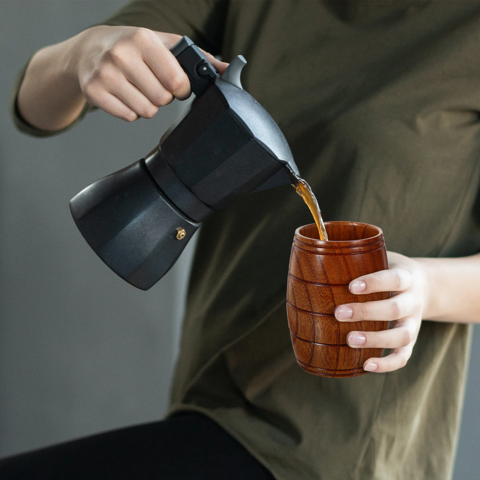 

180Ml Wooden Cup For Beer Coffee Tea Drinkware Vintage Style Tiki Mug Cocktail Party Cups Hawaiian Luau Decorations