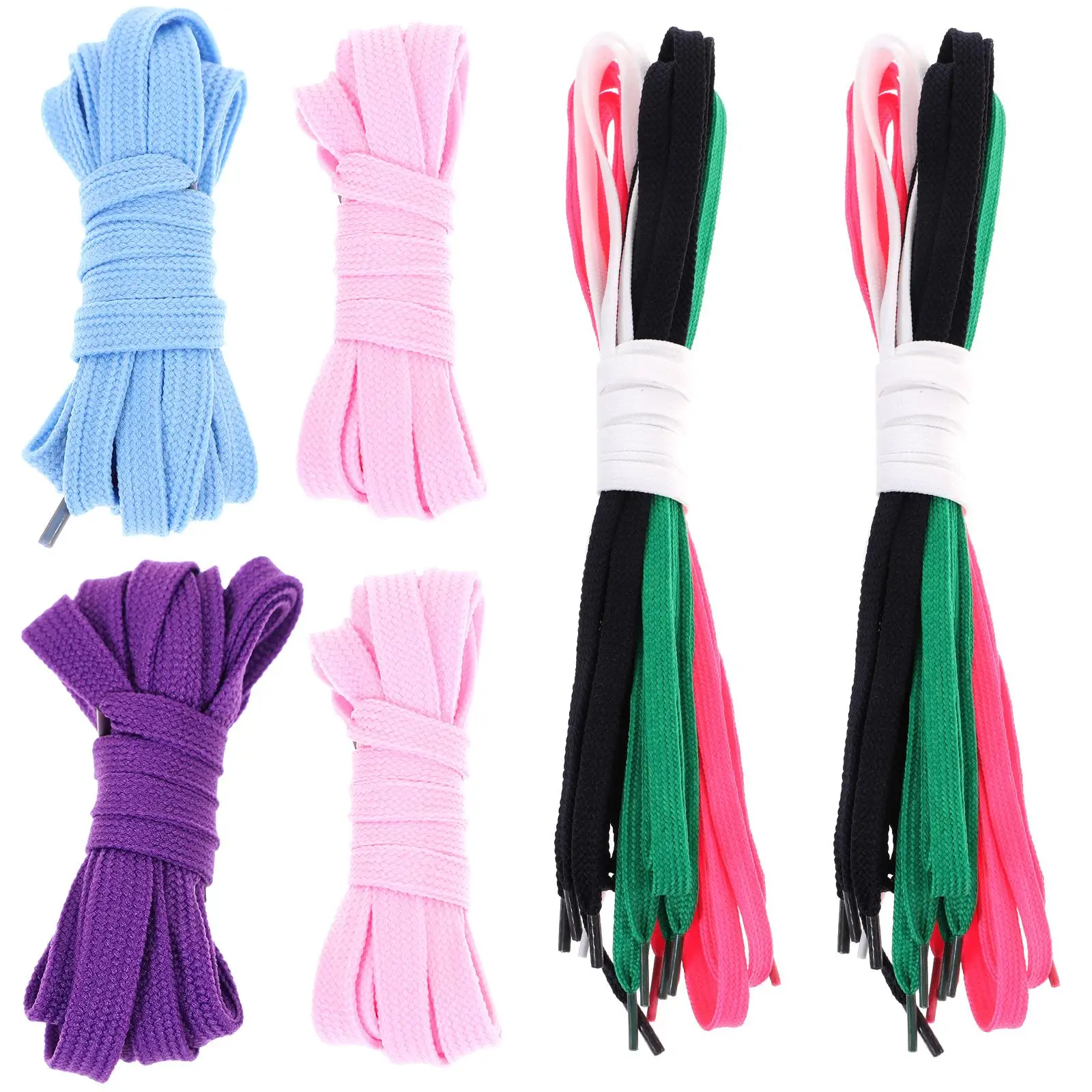 

12 Pairs Flat Shoelaces 110x08cm Sports Shoelaces Durable Polyester Nylon Laces for Sneakers Athletic Shoes Boots